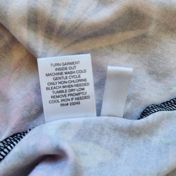 New York & Company Floral Print Sleeveless Dress Black Pink Casual Comfy Cute - Picture 9 of 10